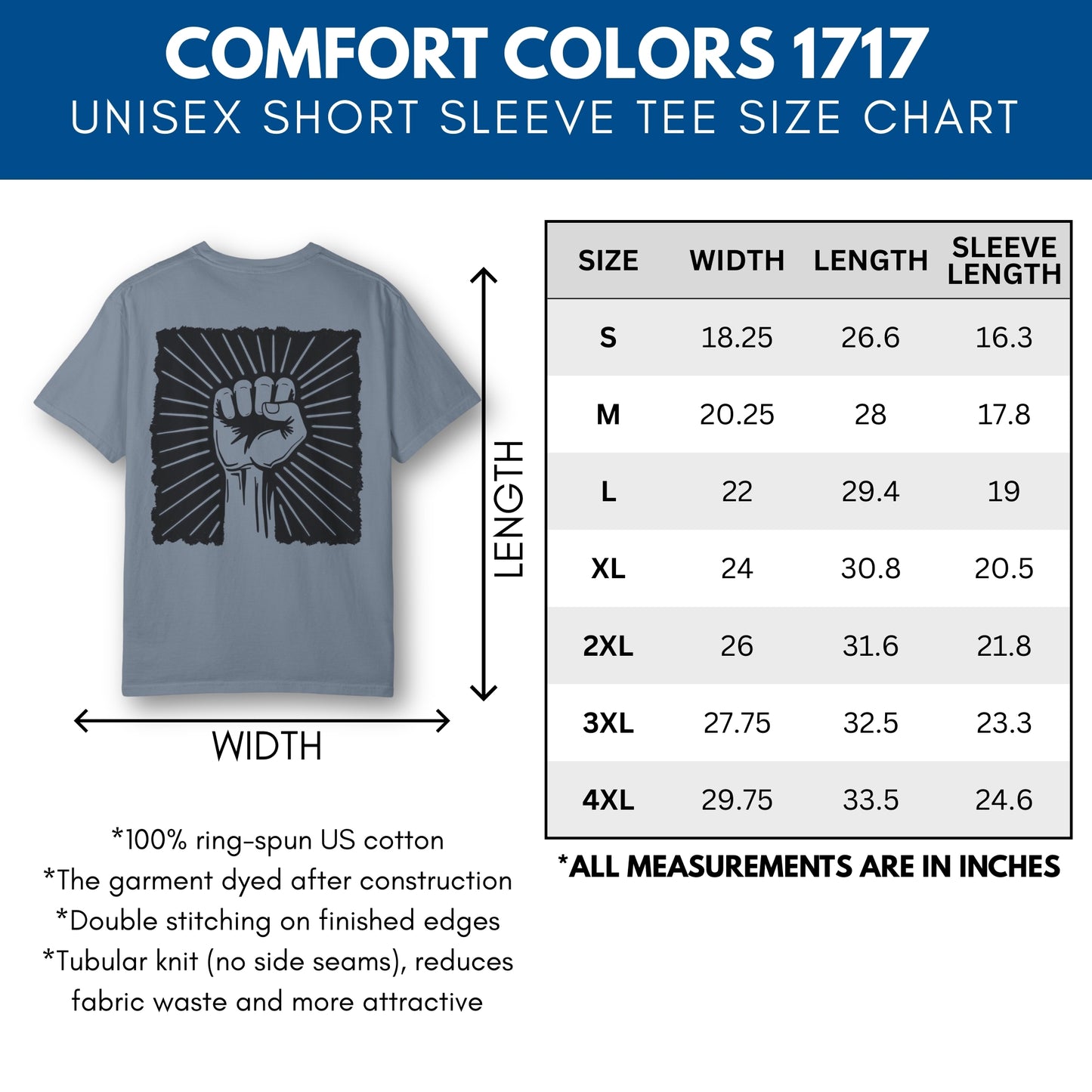 Raised Fist Solidarity Protest Graphic T-shirt | Vintage Linocut Tee (Comfort Colors)