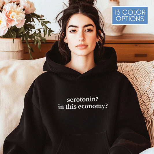 Serotonin Funny Mental Health Humor Hoodie | Unisex Hooded Sweatshirt