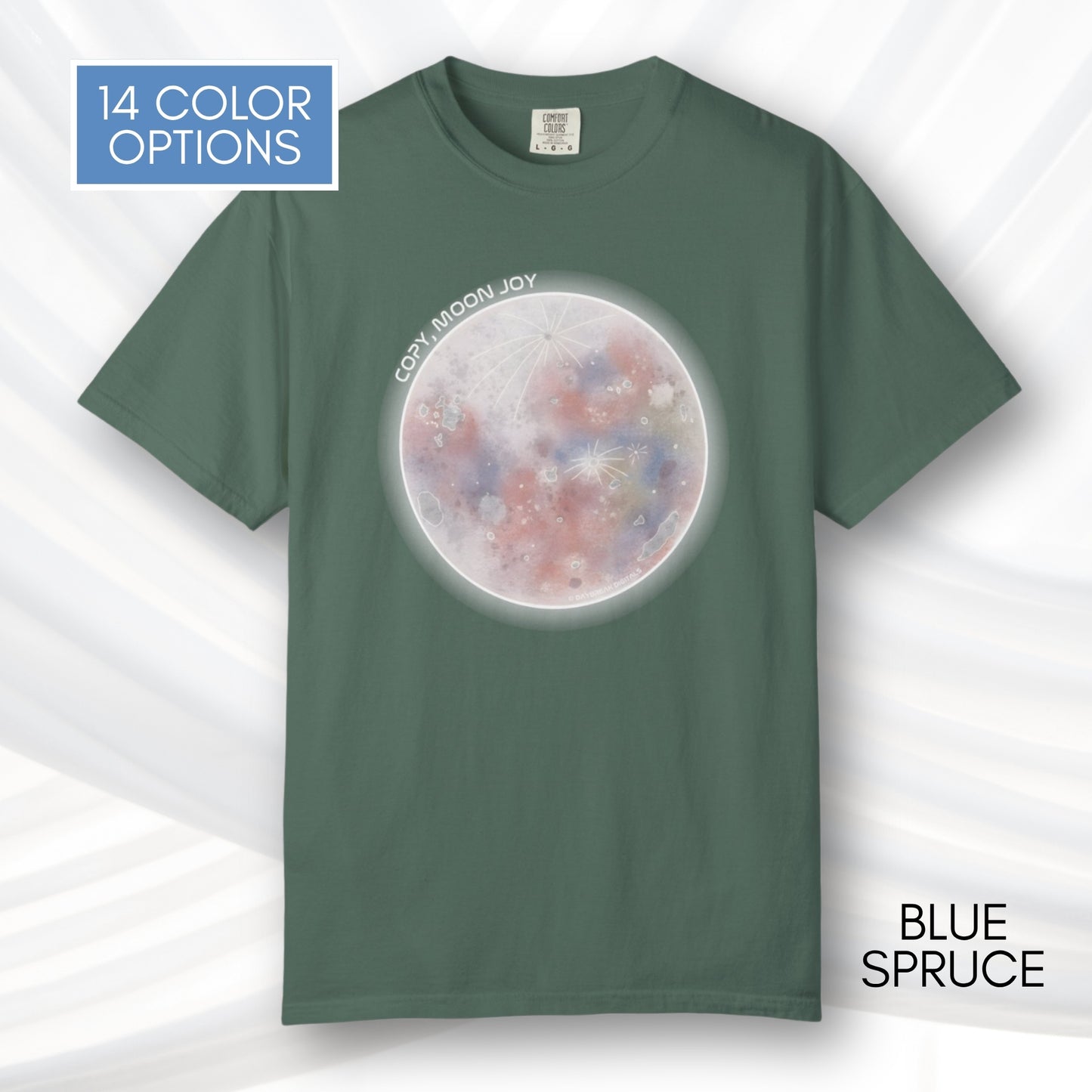 Copy Moon Joy, Artemis II Inspired Unisex Graphic Tee | Hand Drawn Illustration T-Shirt (Comfort Colors)