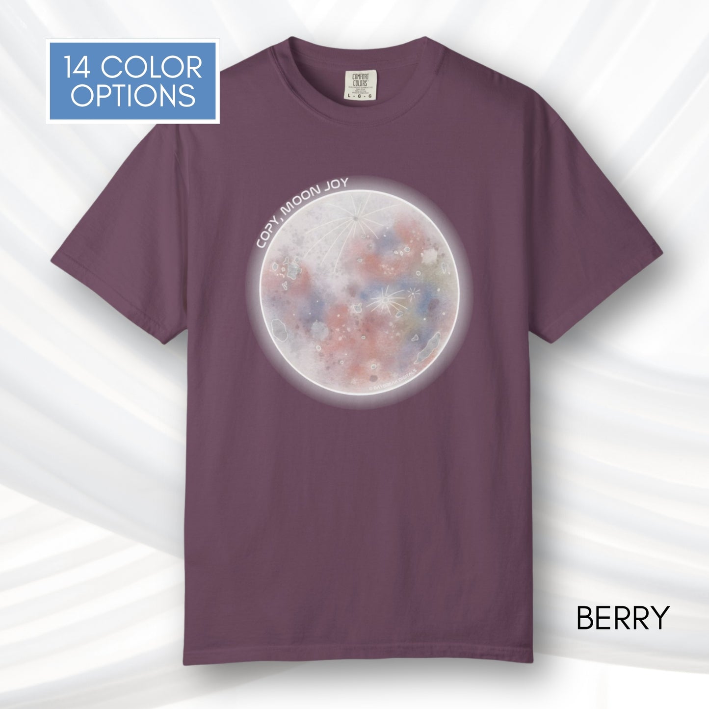 Copy Moon Joy, Artemis II Inspired Unisex Graphic Tee | Hand Drawn Illustration T-Shirt (Comfort Colors)