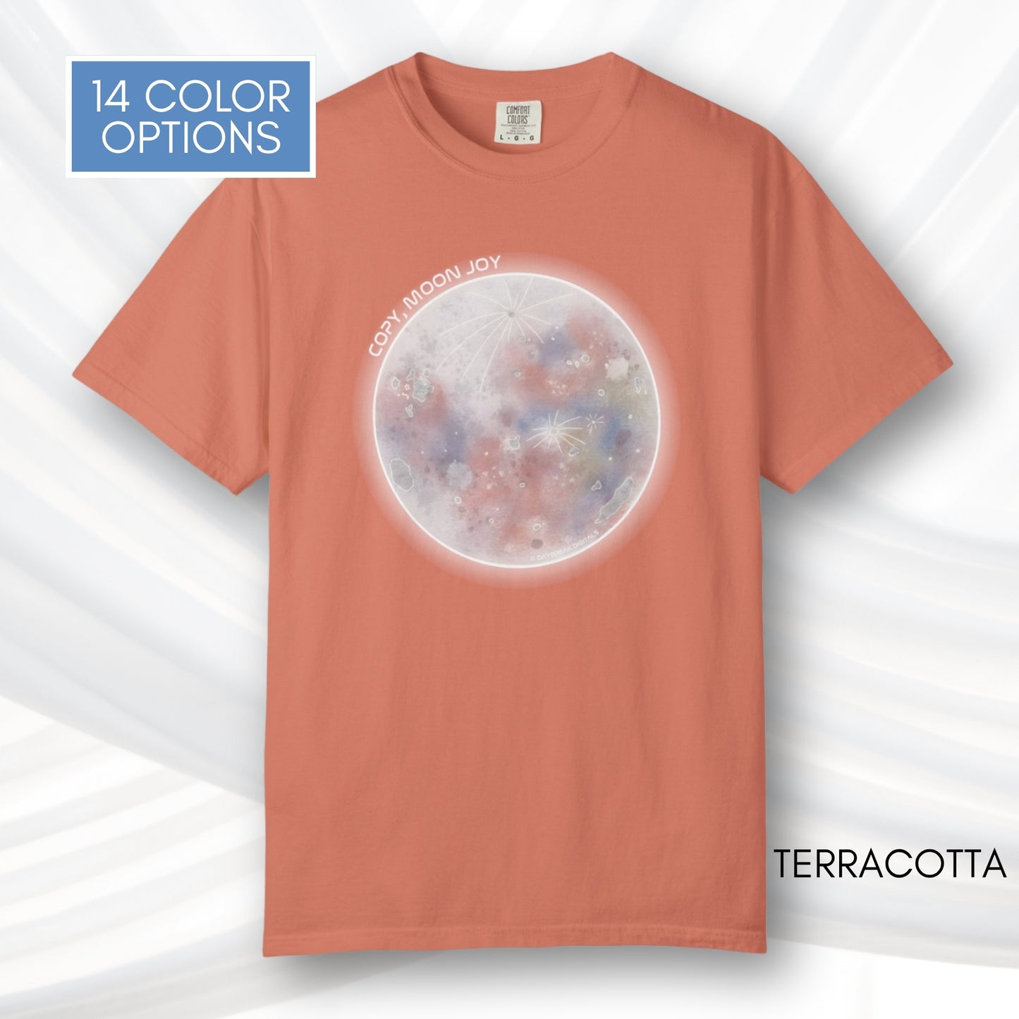 Copy Moon Joy, Artemis II Inspired Unisex Graphic Tee | Hand Drawn Illustration T-Shirt (Comfort Colors)