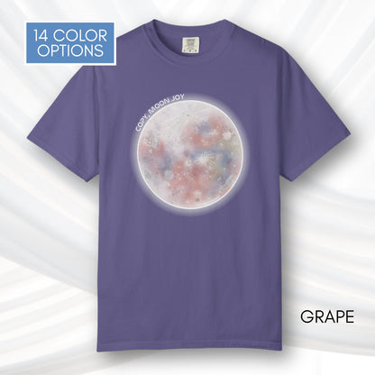 Copy Moon Joy, Artemis II Inspired Unisex Graphic Tee | Hand Drawn Illustration T-Shirt (Comfort Colors)