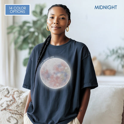Copy Moon Joy, Artemis II Inspired Unisex Graphic Tee | Hand Drawn Illustration T-Shirt (Comfort Colors)