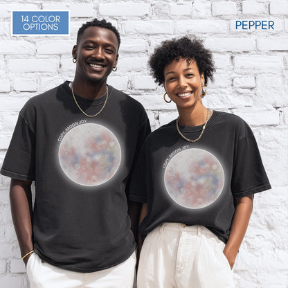 Copy Moon Joy, Artemis II Inspired Unisex Graphic Tee | Hand Drawn Illustration T-Shirt (Comfort Colors)