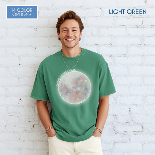 Amaze Moon, Artemis II Inspired Unisex Graphic Tee | Hand Drawn Illustration T-Shirt (Comfort Colors)