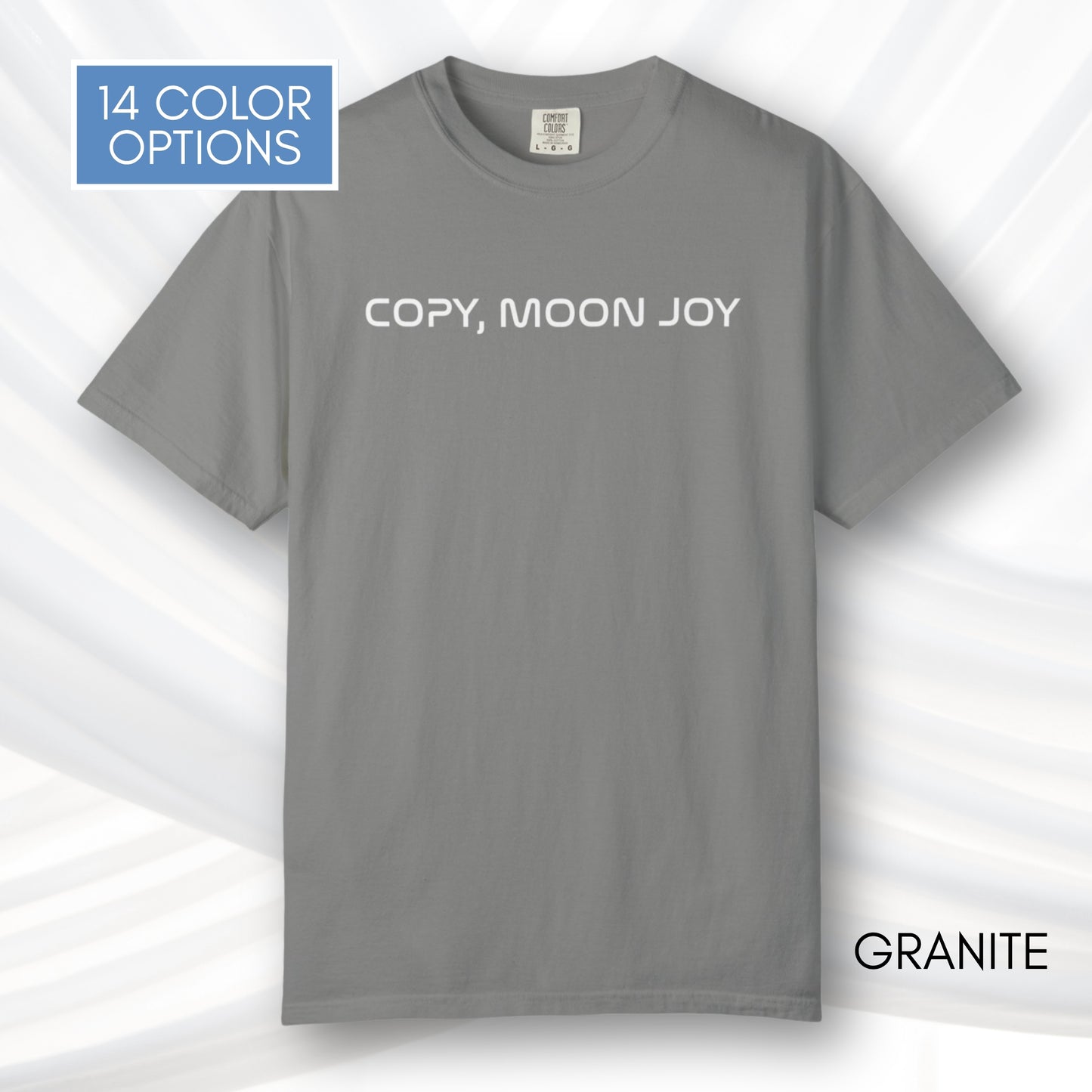 Copy Moon Joy, Artemis II Inspired Unisex Graphic Tee | Space Lover T-Shirt (Comfort Colors)