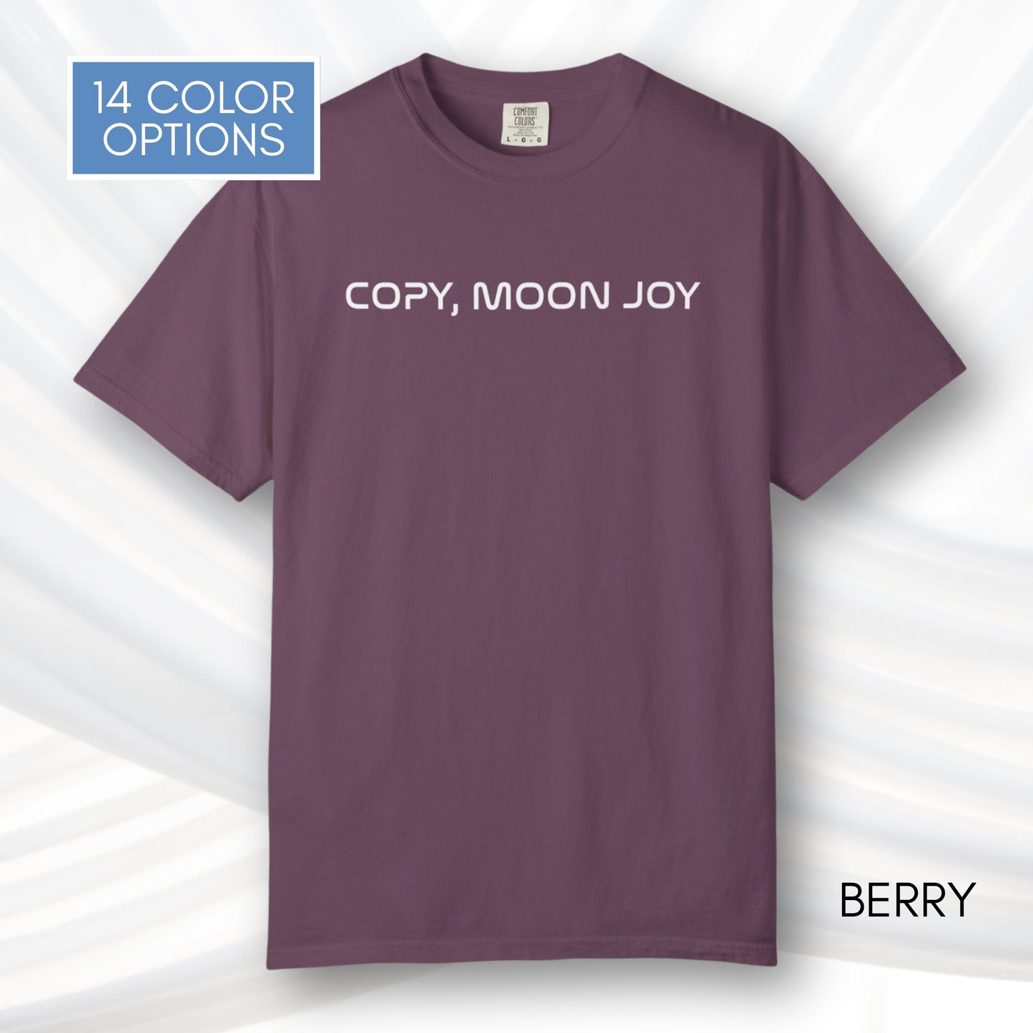 Copy Moon Joy, Artemis II Inspired Unisex Graphic Tee | Space Lover T-Shirt (Comfort Colors)