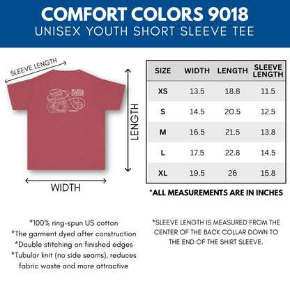 Artemis II Mission NASA Inspired Unisex Youth Graphic Tee | Hand Drawn Art Space T-Shirt (Comfort Colors)