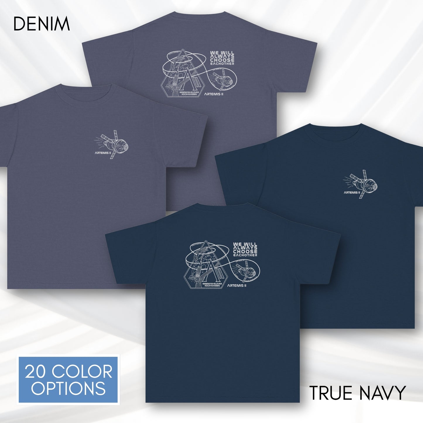 Artemis II Mission NASA Inspired Unisex Youth Graphic Tee | Hand Drawn Art Space T-Shirt (Comfort Colors)