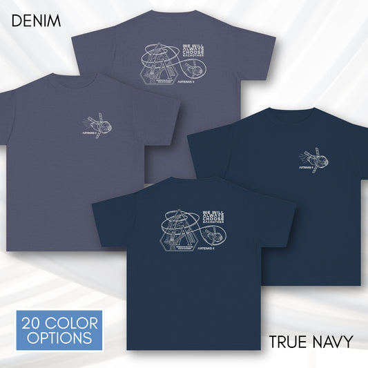 Artemis II Mission NASA Inspired Unisex Youth Graphic Tee | Hand Drawn Art Space T-Shirt (Comfort Colors)