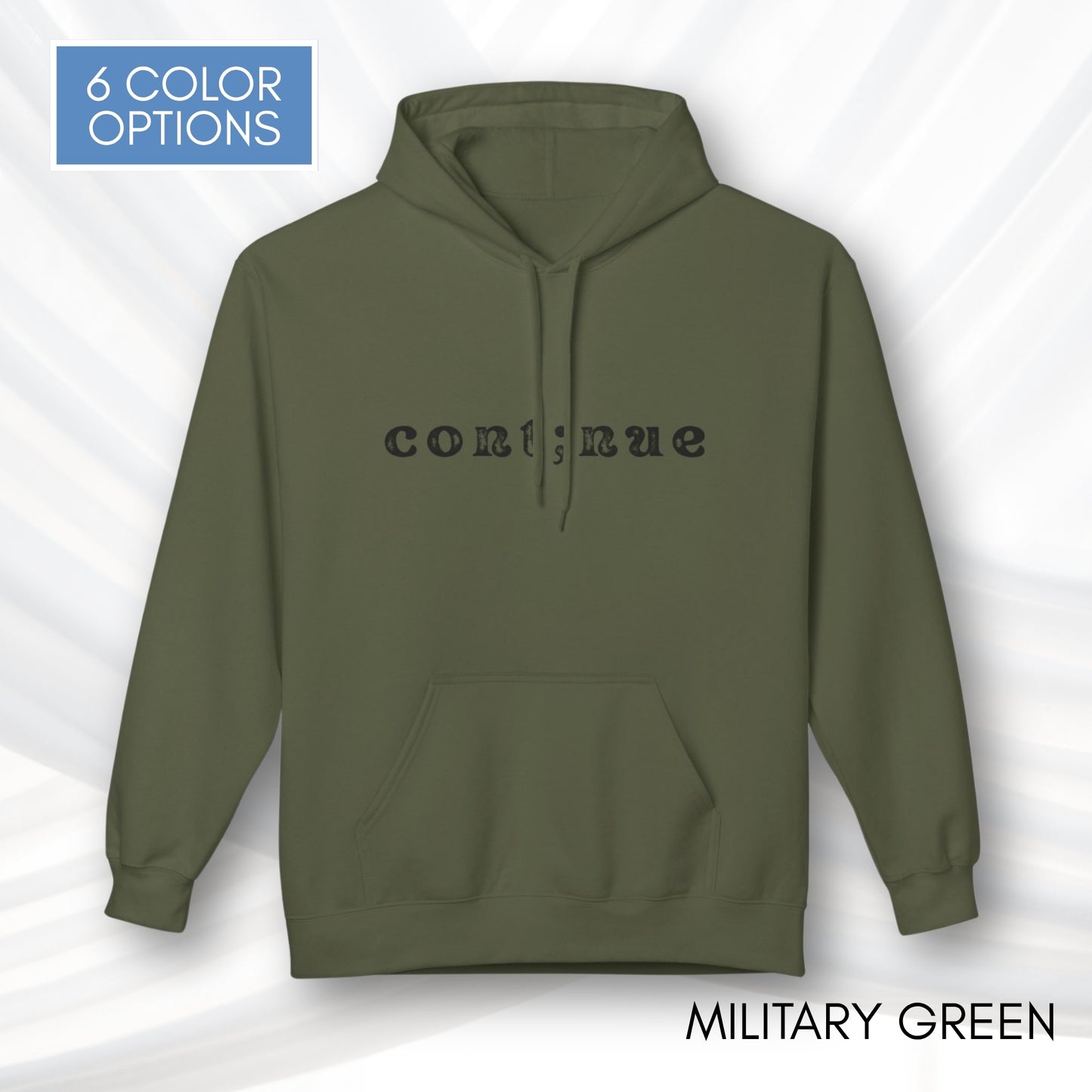 Continue Semi-Colon Hooded Sweatshirt | Suicide Prevention Hoodie, Mental Health Awareness