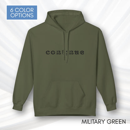 Continue Semi-Colon Hooded Sweatshirt | Suicide Prevention Hoodie, Mental Health Awareness