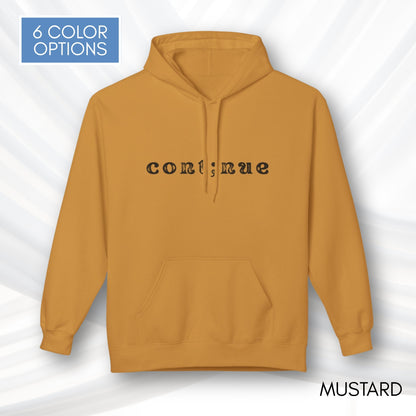 Continue Semi-Colon Hooded Sweatshirt | Suicide Prevention Hoodie, Mental Health Awareness