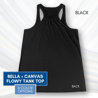 Foxglove Daisy Tulip Racerback Tank Top | Women's Flowy Summer Workout Shirt, Subtle FDT Flowers