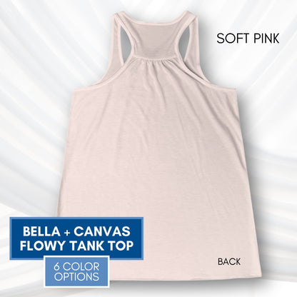 Foxglove Daisy Tulip Racerback Tank Top | Women's Flowy Summer Workout Shirt, Subtle FDT Flowers