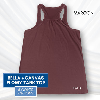 Foxglove Daisy Tulip Racerback Tank Top | Women's Flowy Summer Workout Shirt, Subtle FDT Flowers