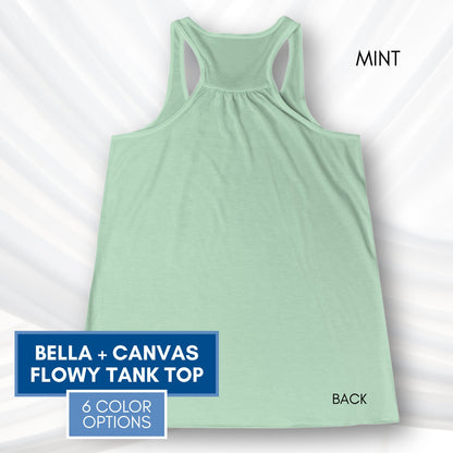 Foxglove Daisy Tulip Racerback Tank Top | Women's Flowy Summer Workout Shirt, Subtle FDT Flowers