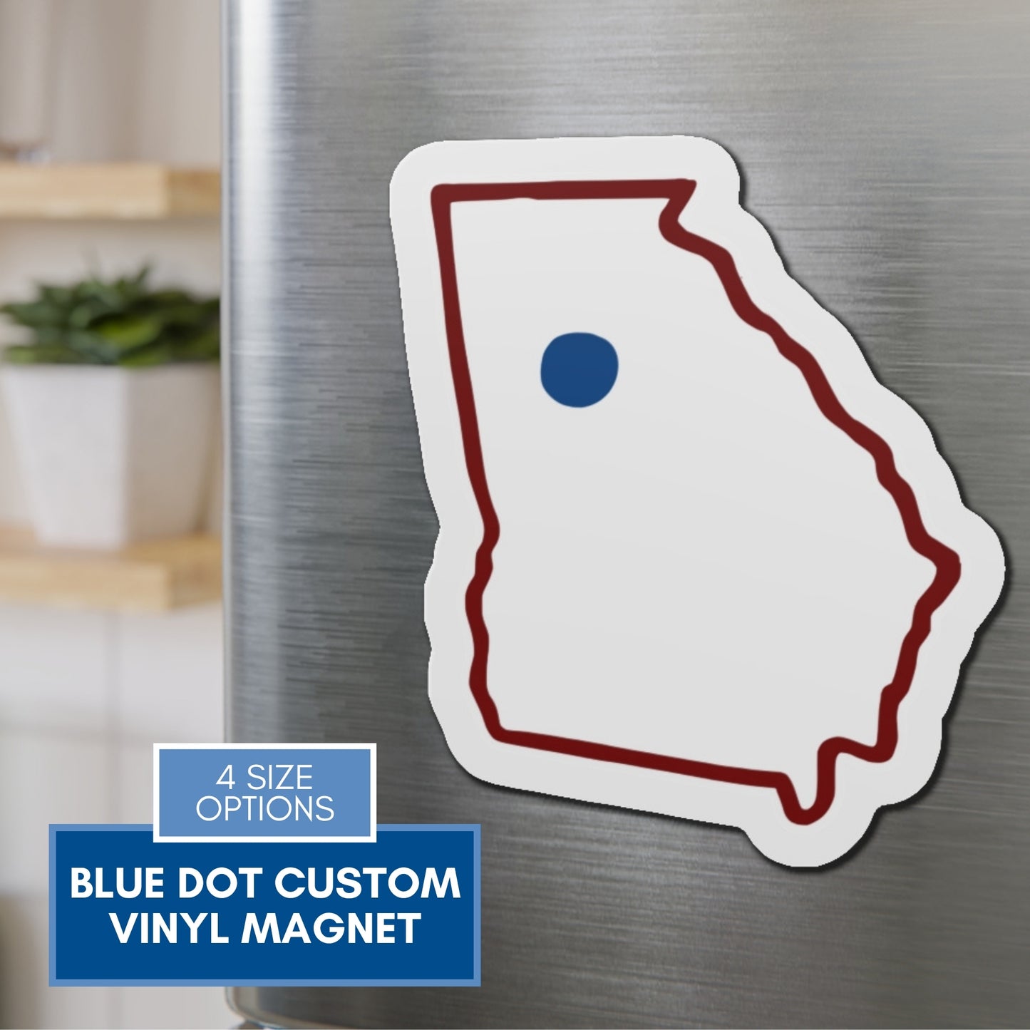 Blue Dot Red State Die-Cut Vinyl Magnet | Customized Democratic Activist Car Decor