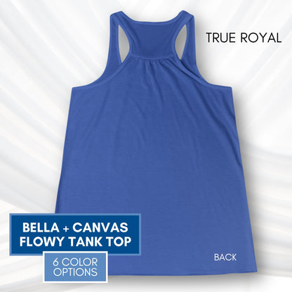 Foxglove Daisy Tulip Racerback Tank Top | Women's Flowy Summer Workout Shirt, Subtle FDT Flowers