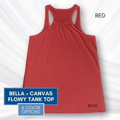 Foxglove Daisy Tulip Racerback Tank Top | Women's Flowy Summer Workout Shirt, Subtle FDT Flowers