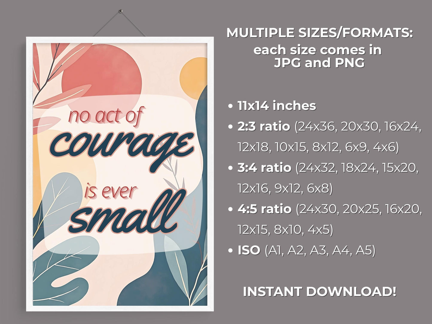 Positive Affirmation Wall Art Bundle | Mental Health Poster Set, Therapy Office Decor (Digital Download)