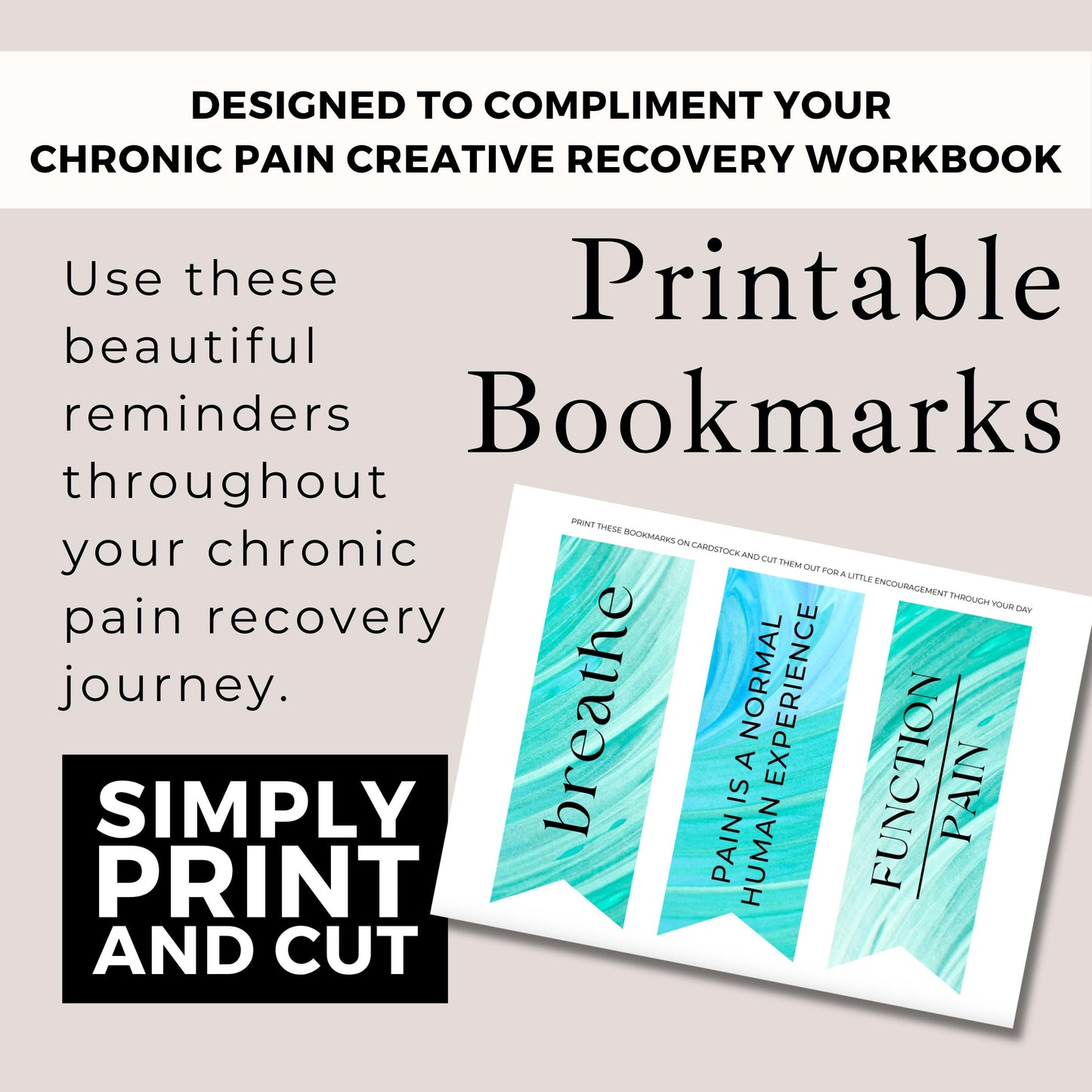 Chronic Pain Recovery Kit | Workbook, Affirmations, Planner (Digital Download Bundle)