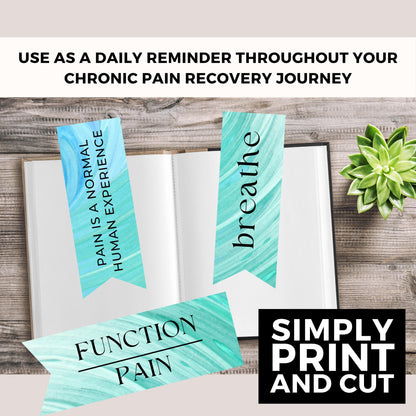 Printable Bookmarks for Chronic Pain Creative Recovery Kit (PDF, Digital Download)