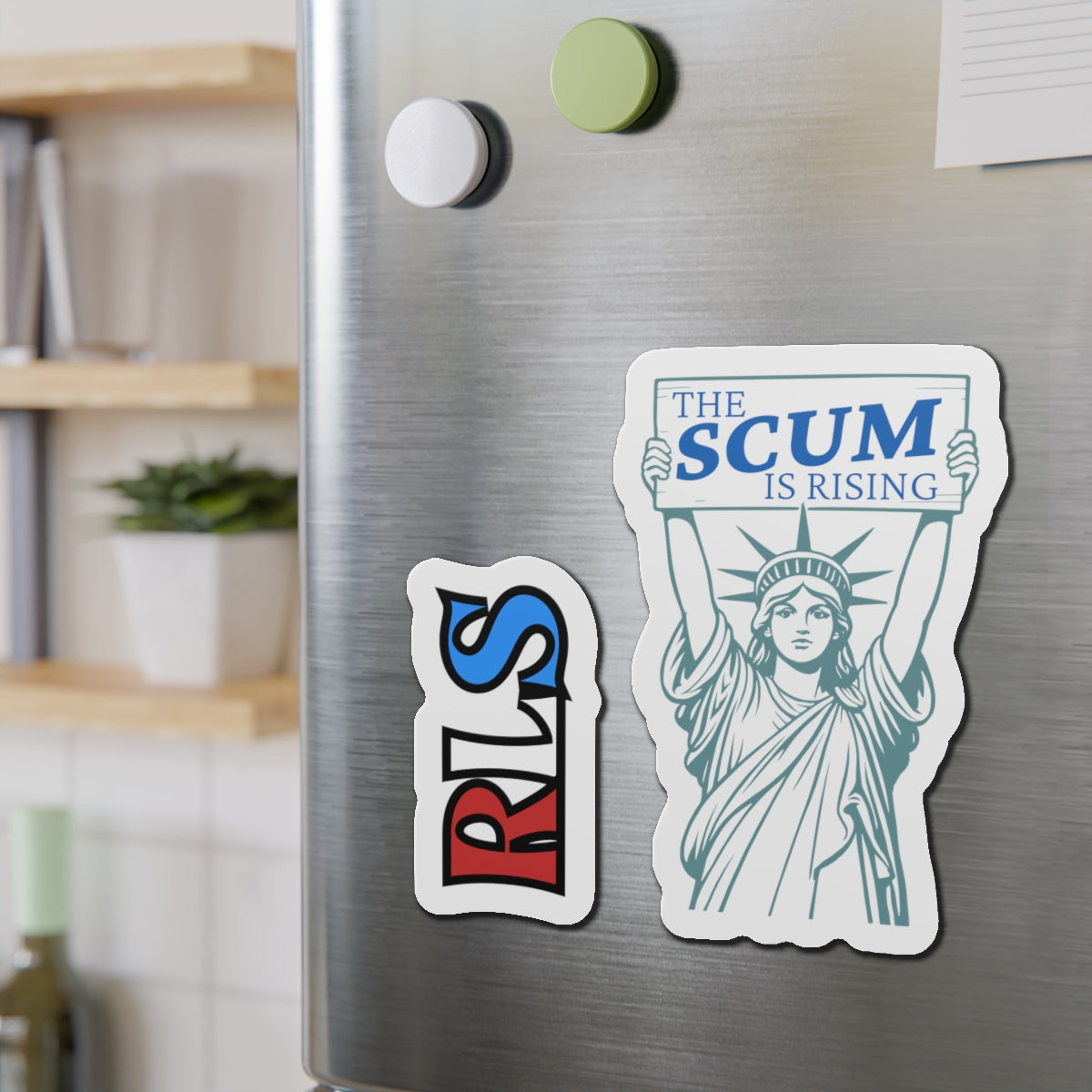 The Scum Is Rising Statue of Liberty RLS Magnet Set | Die-Cut Vinyl Car Magnets