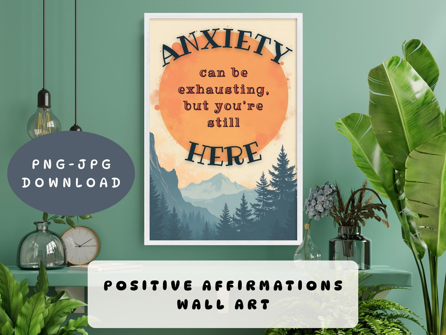 Emotional Coping Skills SEL Wall Art | Anxiety Can Be Exhausting Poster (Digital Download)