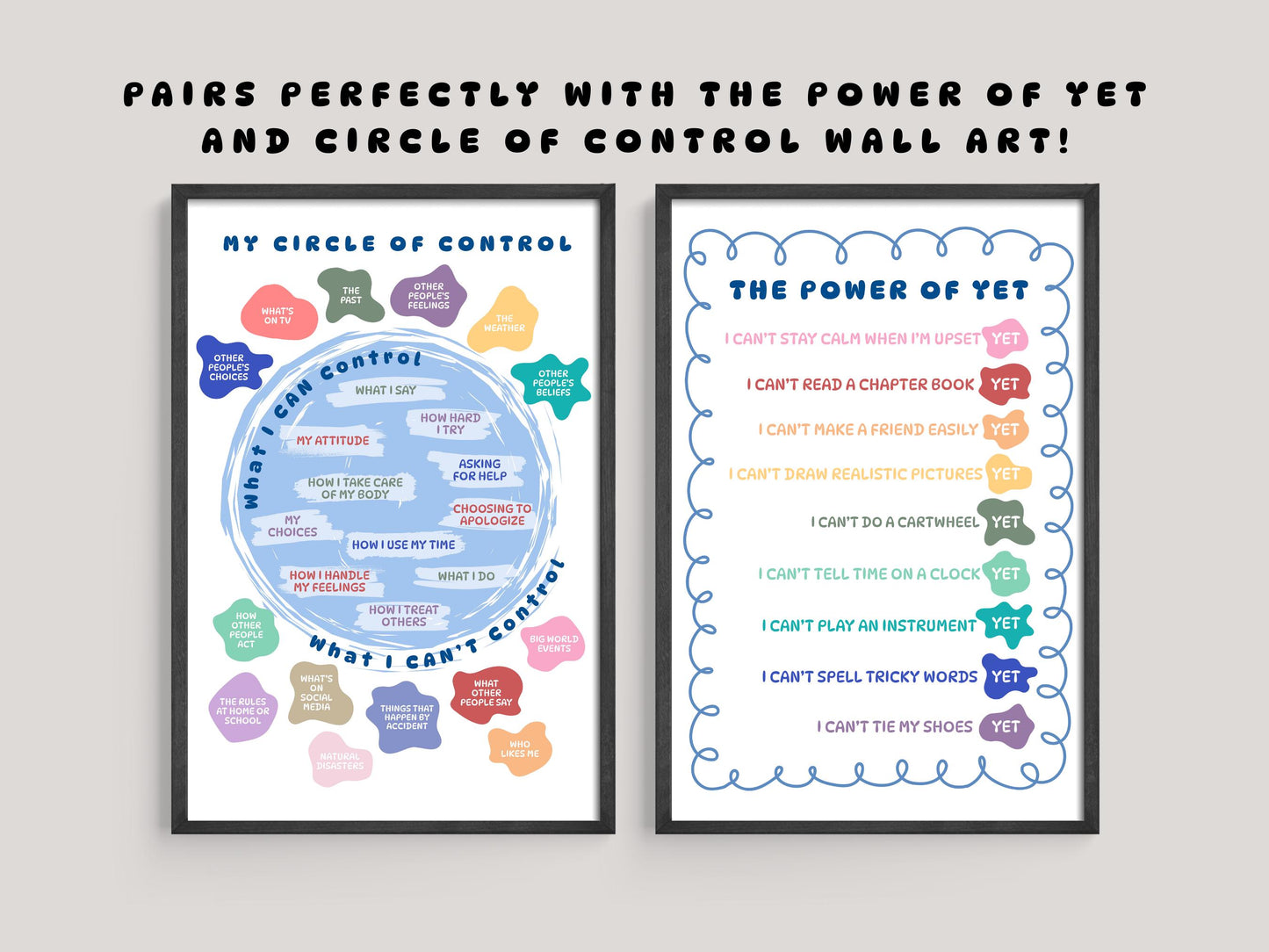 Circle of Control Worksheet: Kids Therapy, SEL Activity (Digital Download)