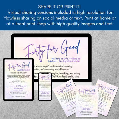 40th-birthday-kindness-party-kit-printable-invite-team-challenge-canva-template-milestone-birthday-activity