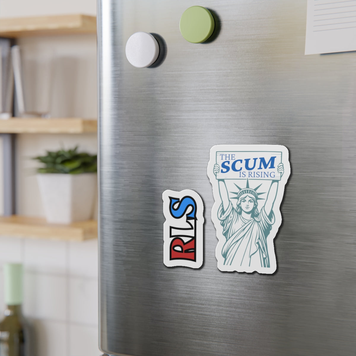 The Scum Is Rising Statue of Liberty RLS Magnet Set | Die-Cut Vinyl Car Magnets