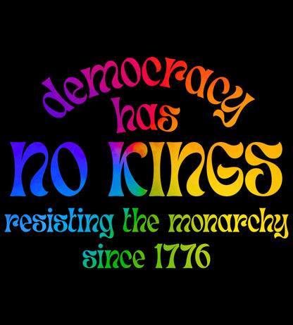 Democracy Has No Kings Clipart | Resisting Monarchy Since 1776 (Digital Download, SVG, PNG)
