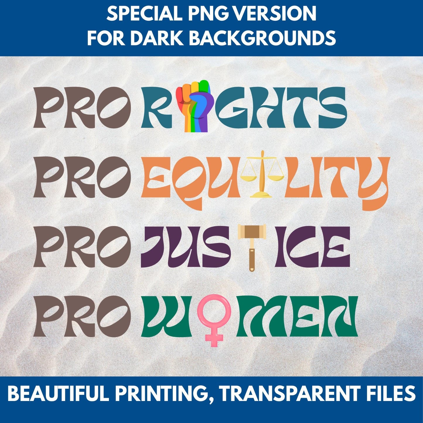 Democratic Activism Clipart Pack | Racial Equality, LGBTQIA Pride, Women's Rights (Digital Download)