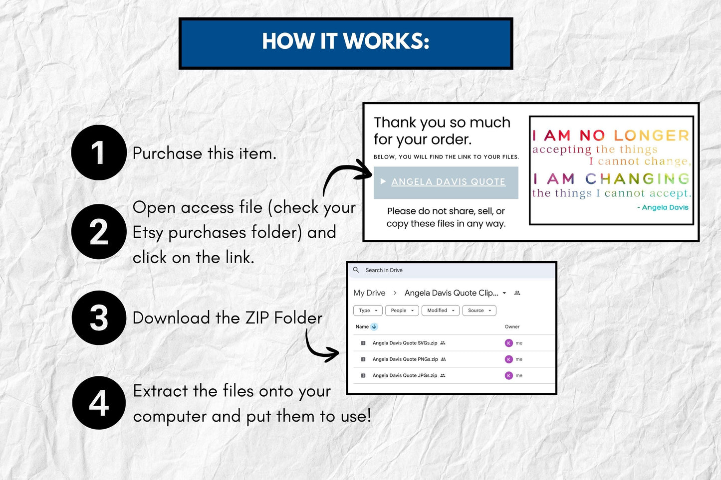 Angela Davis Quote Clipart Bundle | Be the Change Political Activism (Digital Download)