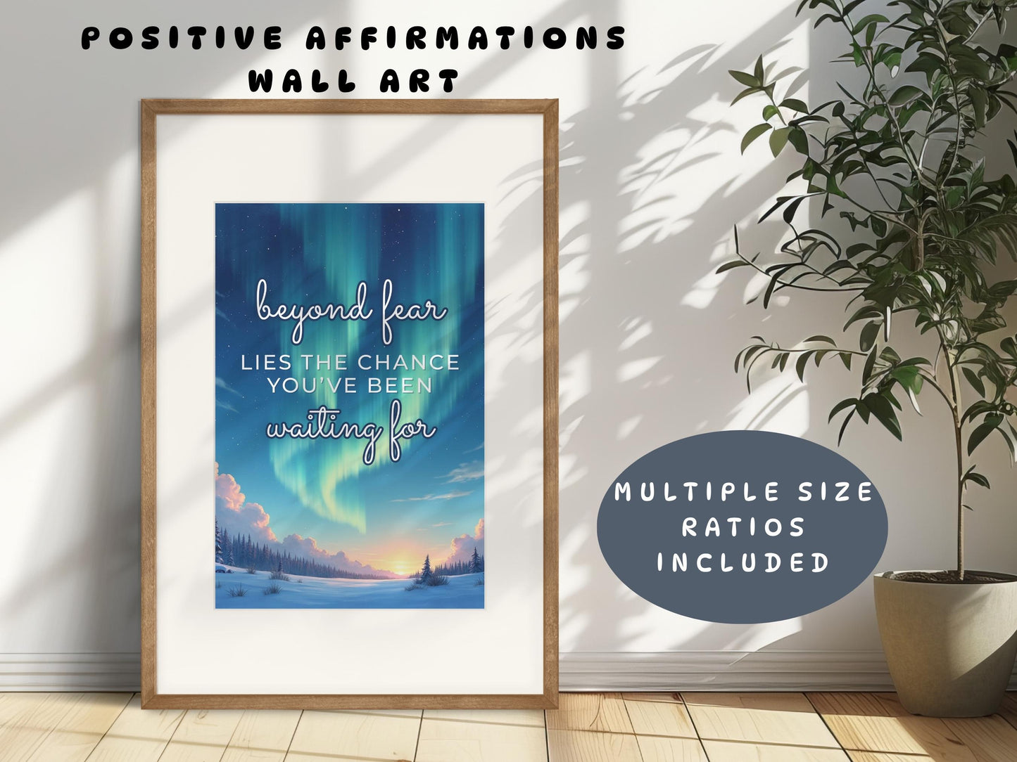 Mental Health Emotional Support Printable Wall Art | "Beyond Fear" Poster (Digital Download)