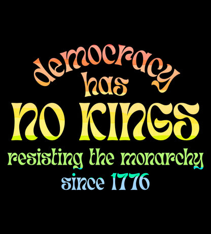 Democracy Has No Kings Clipart | Resisting Monarchy Since 1776 (Digital Download, SVG, PNG)
