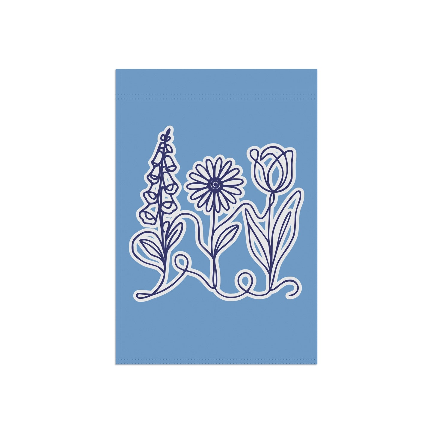 Foxglove Daisy Tulip Garden Flag | Floral Banner Porch Flag (2 Size Options)