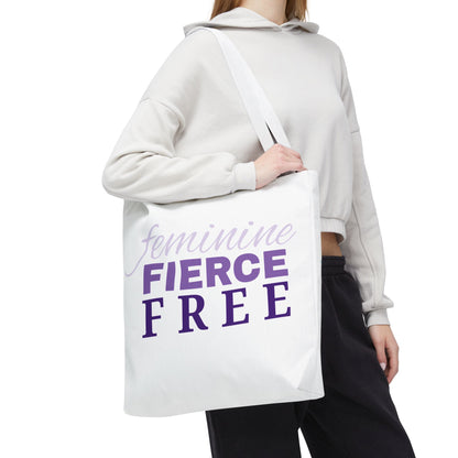 Feminine Fierce Free Tote Bag | Female Empowerment Bag, Feminist Gift