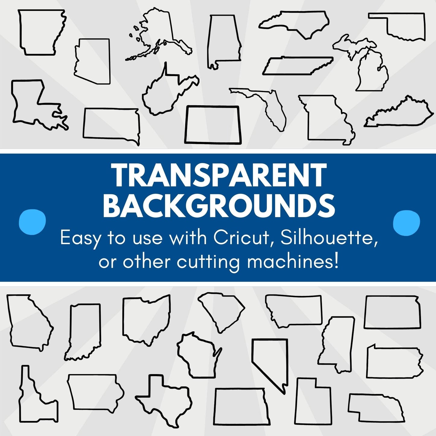 Blue Dot Red State Clipart Bundle | Political Activism Democratic Transparent Designs (Digital Download)