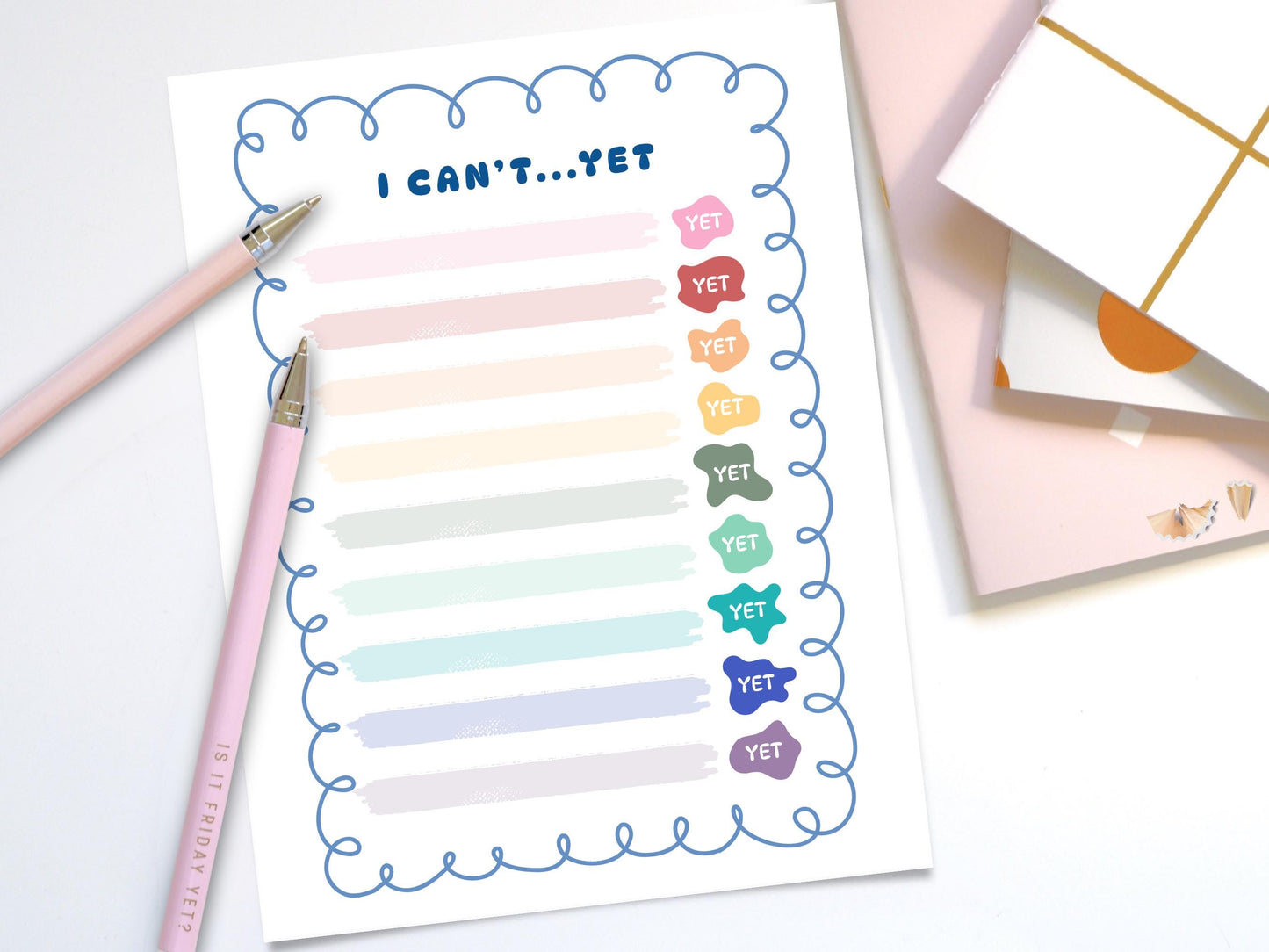 Growth Mindset Worksheet | I Can't Yet SEL Activity, Emotional Regulation Tool (Digital Download)