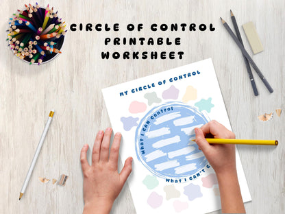 Circle of Control Worksheet: Kids Therapy, SEL Activity (Digital Download)