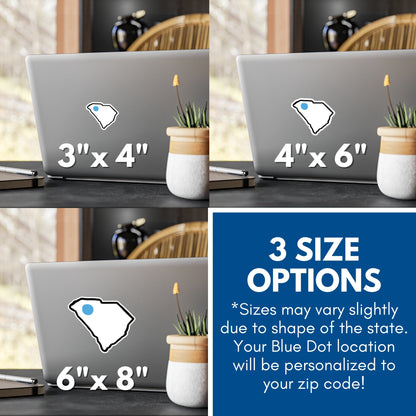 Blue Dot in Red State Kiss-Cut Vinyl Decal | Customize to Your City and State, Indoor Outdoor