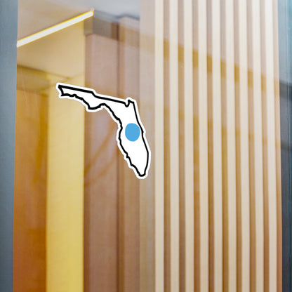 Blue Dot in Red State Kiss-Cut Vinyl Decal | Customize to Your City and State, Indoor Outdoor