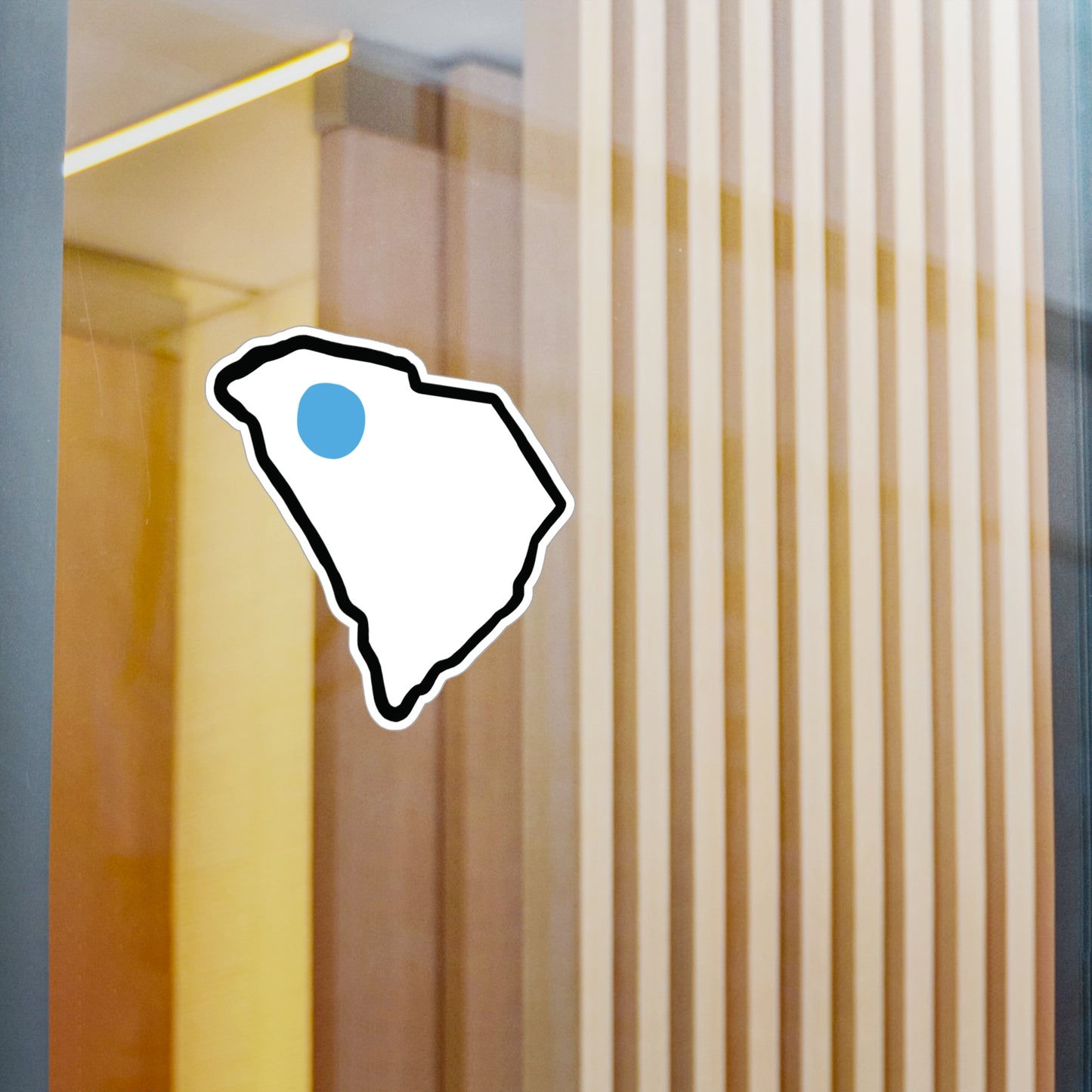 Blue Dot in Red State Kiss-Cut Vinyl Decal | Customize to Your City and State, Indoor Outdoor