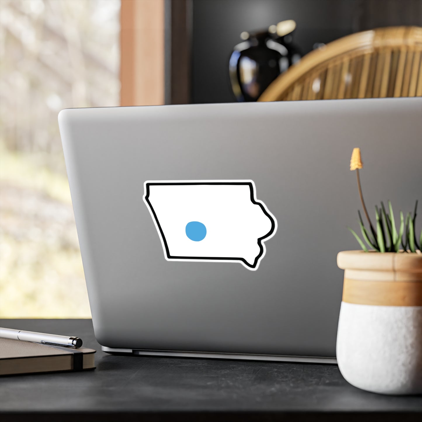 Blue Dot in Red State Kiss-Cut Vinyl Decal | Customize to Your City and State, Indoor Outdoor