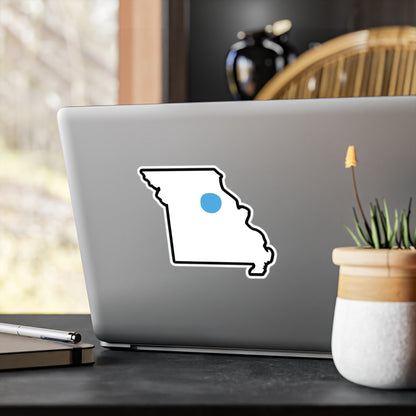 Blue Dot in Red State Kiss-Cut Vinyl Decal | Customize to Your City and State, Indoor Outdoor