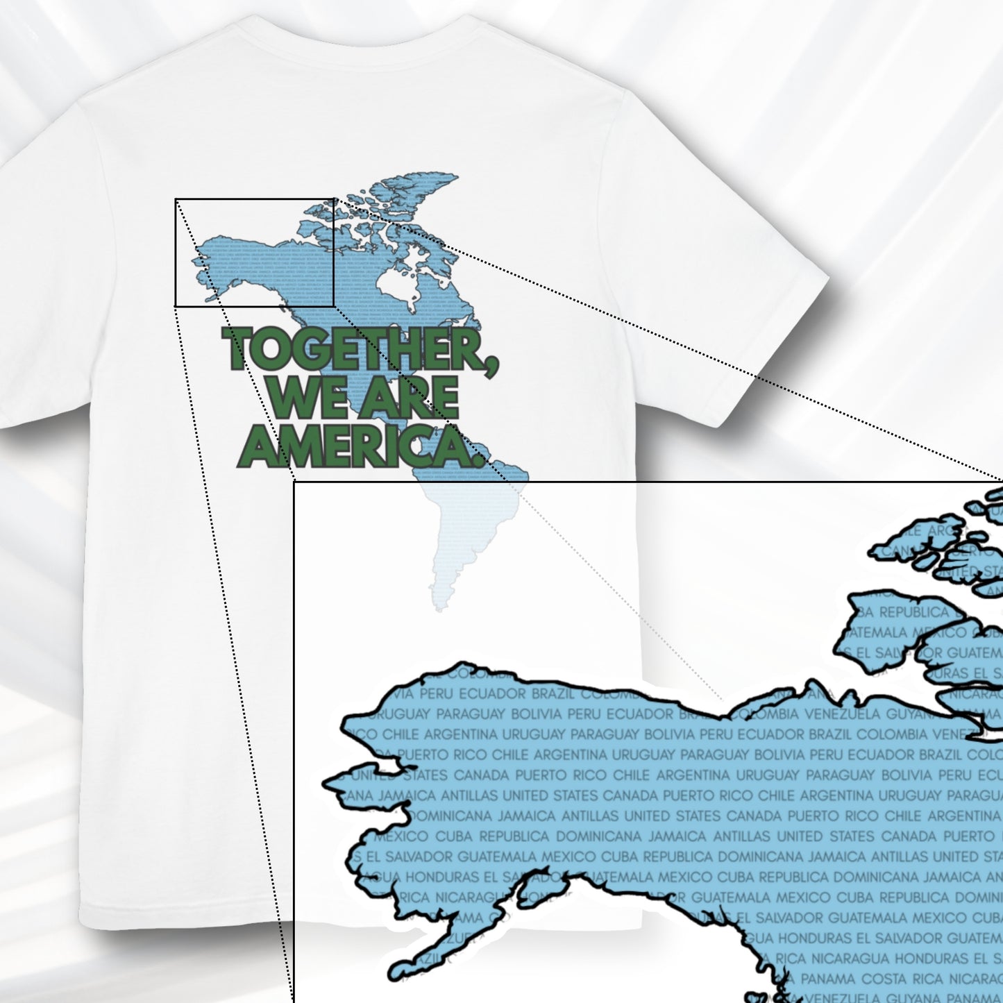 Together We Are America Unisex Short Sleeve T-Shirt | World Unity Graphic Tee