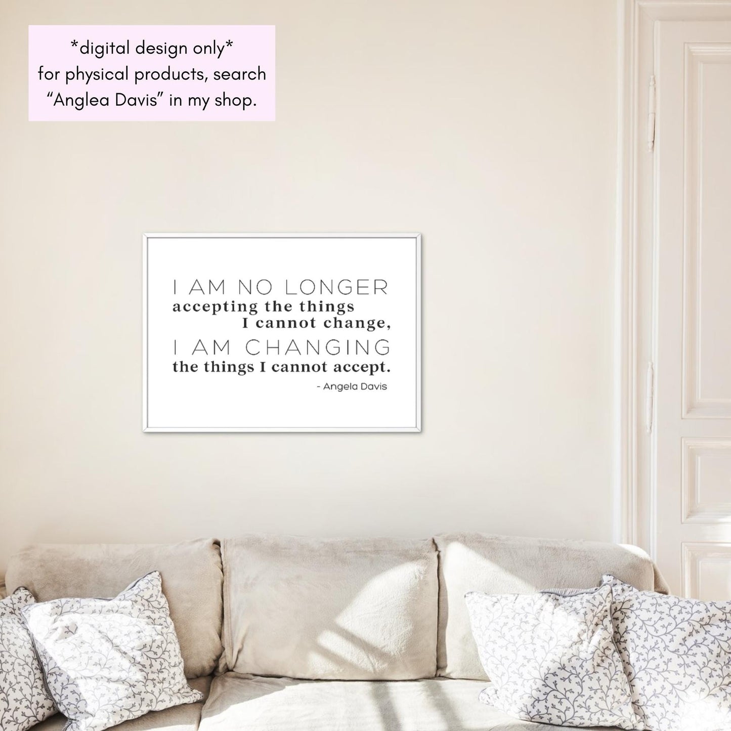 Angela Davis Quote Clipart Bundle | Be the Change Political Activism (Digital Download)