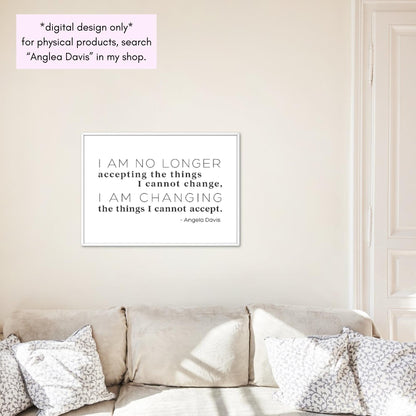 Angela Davis Quote Clipart Bundle | Be the Change Political Activism (Digital Download)